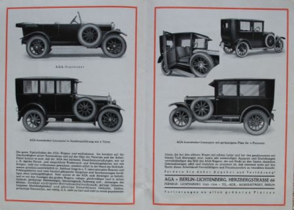 AGA Automobile "Ob Stadt ob Land" Modellprogramm 1927 (S0271)